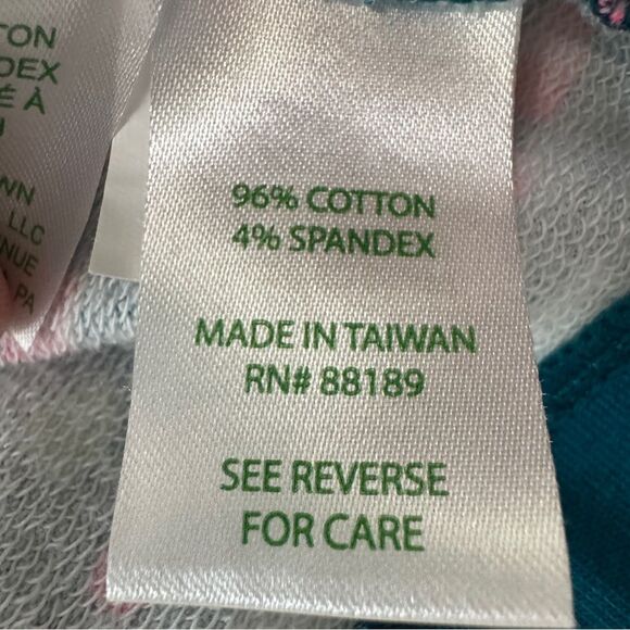 Lilly Pulitzer Teal Monkey Print 1/2 Zip Sweatshirt Size Small - Picture 5 of 10